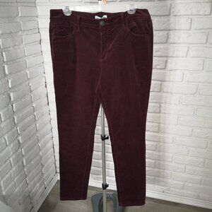 Ann Taylor Loft Ladies Size 31/12 Modern Skinny Purple Corduroy Pants